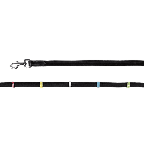 HKM Web Reins With Coloured Loops #colour_black