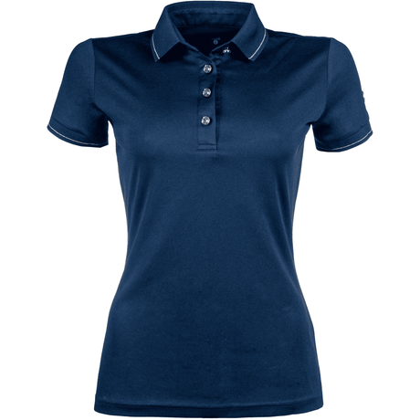 HKM Rosegold Glamour Style Polo Shirt #colour_deep-blue-rose-gold