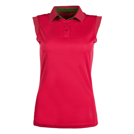 HKM Classico Sleeveless Polo Shirt #colour_cranberry