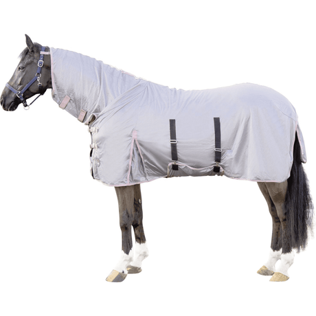 HKM Grey Fly Rug With Neck #colour_grey