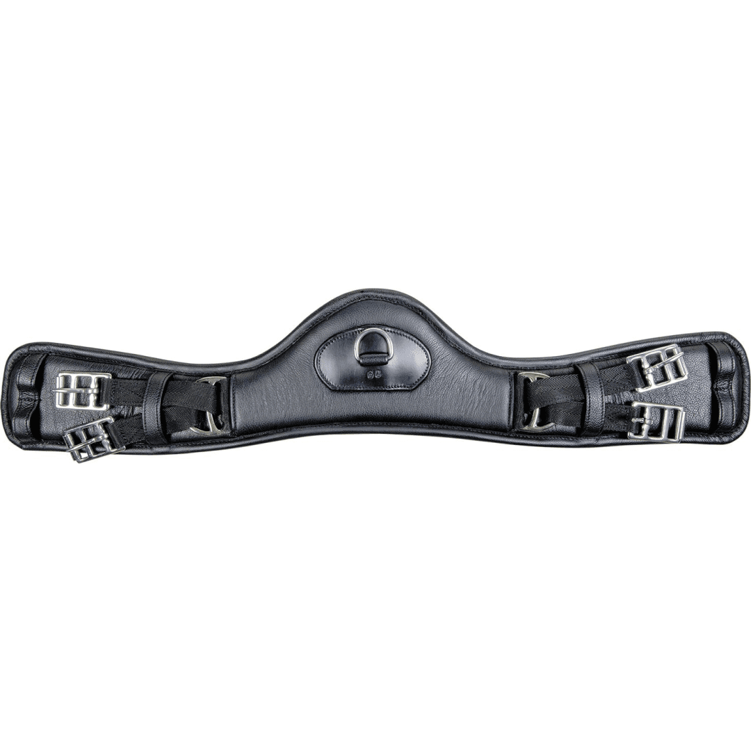 HKM Dressage Anatomic Leather Girth Without Elastic #colour_black