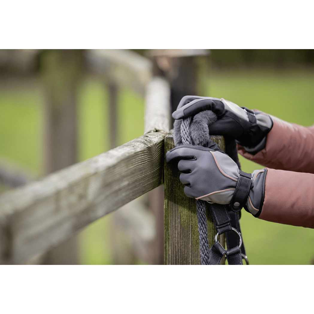 HKM CM Style Topas Softshell Riding Gloves #colour_deep-grey