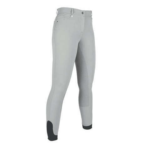 HKM 5 Pockets Style Silicone Full Seat Riding Breeches #colour_grey