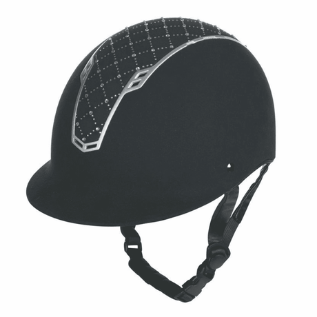HKM Linz Style Riding Helmet #colour_black-silver