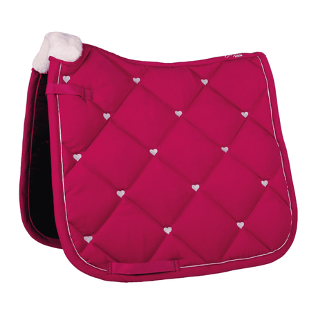 HKM Sweet Valentine Saddle Cloth #colour_pink-silver