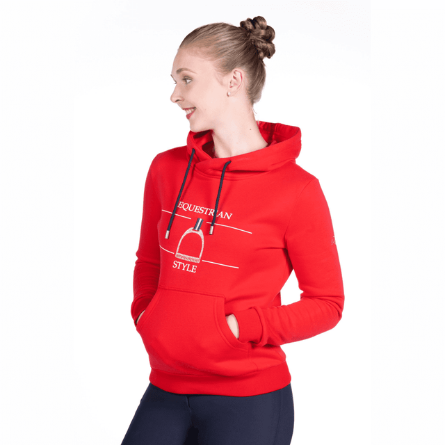 HKM Equine Sports Style Hoody #colour_red