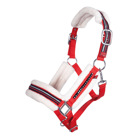 HKM Equine Sports Style Head Collar #colour_red