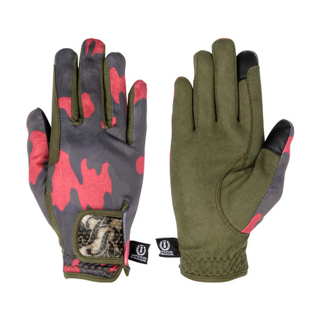 Imperial Riding Camouflaged Gloves #colour_army-pink
