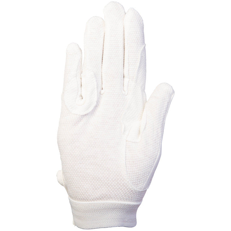 Imperial Riding Cotton Gloves With Dots #colour_white