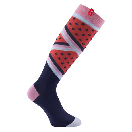 Imperial Riding Socks Stars And Stripes #colour_navy-diva-pink