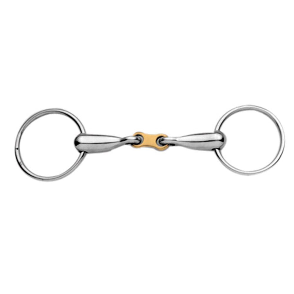 Korsteel Stainless Steel with Copper French Link Loose Ring Snaffle Bit
