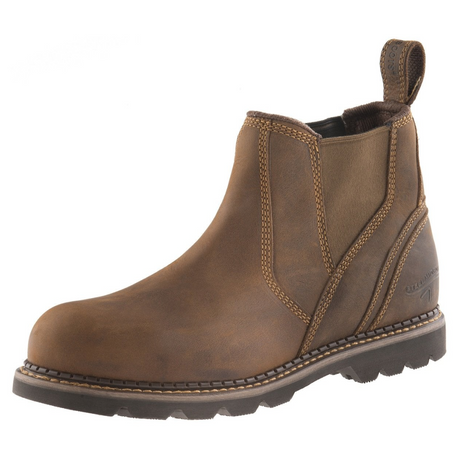 Buckbootz B1555SM Safety Dealer Boot #colour_light-brown