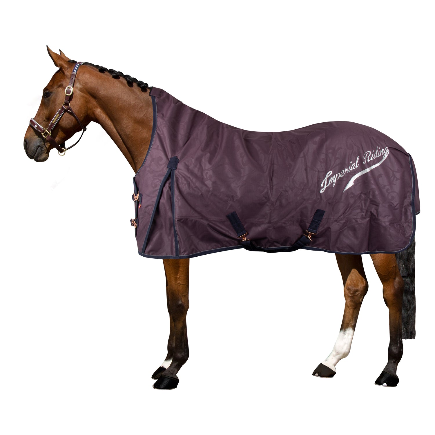 Imperial Riding Super-Dry 100g Turnout Rug #colour_bordeaux