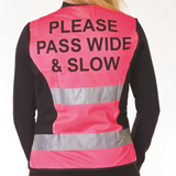 HyVIZ Waistcoat - Please Pass Wide & Slow #colour_pink-black