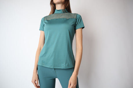 Montar Yasmin Knitted Lace Polo #colour_jasper