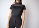 Montar Yasmin Knitted Lace Polo #colour_black