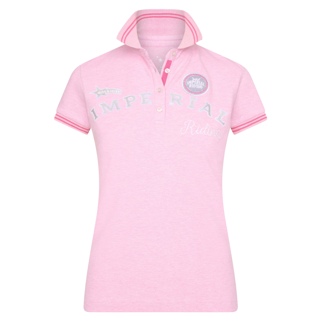 Imperial Riding Junior True Colours Polo Shirt #colour_powder-pink
