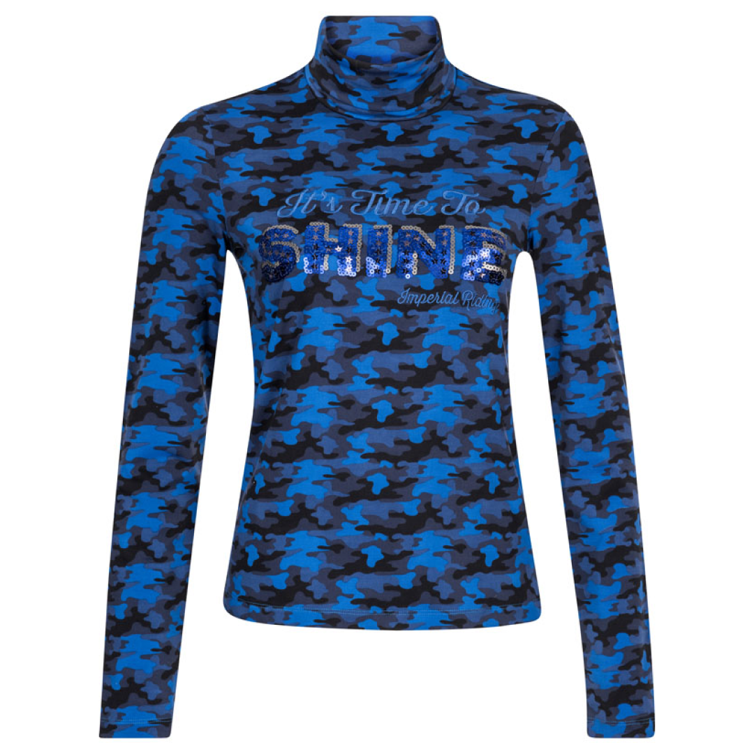 Imperial Riding Spotted Spotted Turtle Neck Shirt #colour_navy