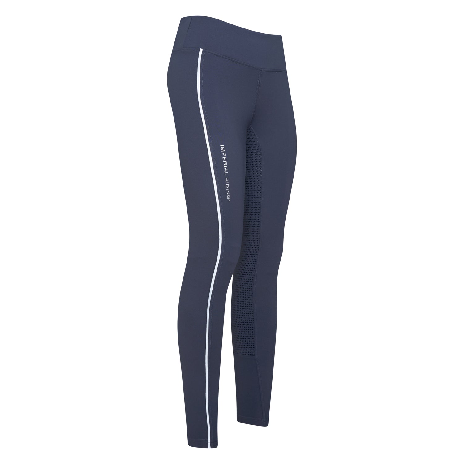 Imperial Riding Shiny Uni Full Grip Riding Tights #colour_navy