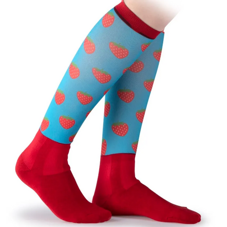 Shires Aubrion Hyde Maids Park Socks #colour_strawberry