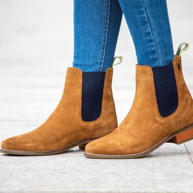 Shires Moretta Rosalie Heeled Chelsea Boots #colour_tan