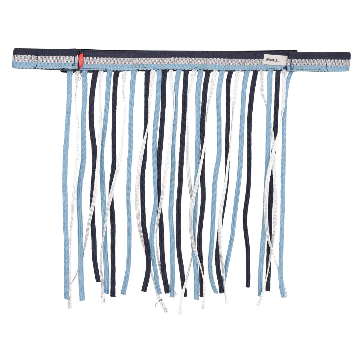 Imperial Riding Fly Fringes Nylon With Velcro #colour_blue-navy-silver