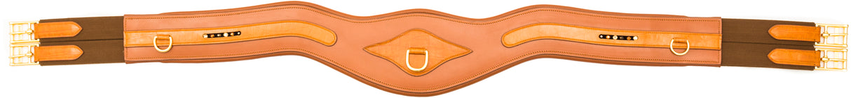 Imperial Riding Famous Flash General Purpose Leather Girth #colour_brown-cognac